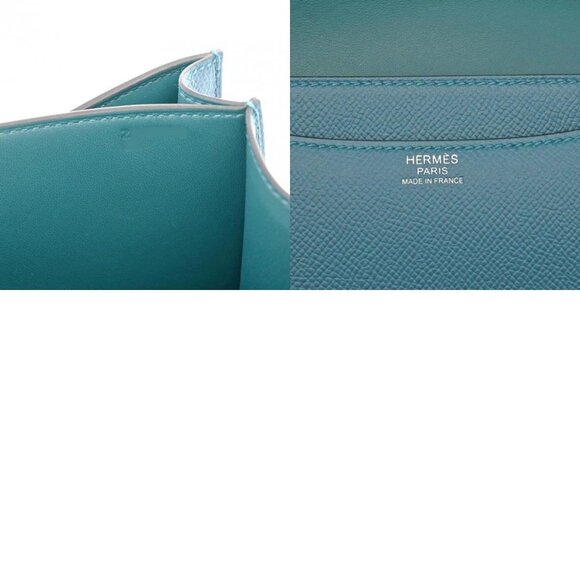 HERMES Vert bosphore shoulder bag - Picture 6 of 12